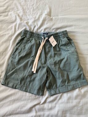 J. Crew Men’s Sage Green Drawstring Cotton Shorts